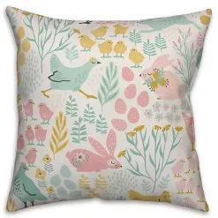 Easter Decorations>Kirklands Home Pastel Happy Easter Chicken Pillow