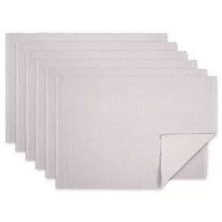 Kirklands Home Pastel Lavender Fog Dobby Placemats, Set of 6 Purple Clearance
