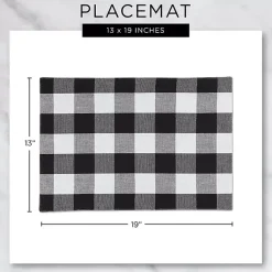 Kirklands Home Pastel Lavender Fog Dobby Placemats, Set of 6 Purple Clearance