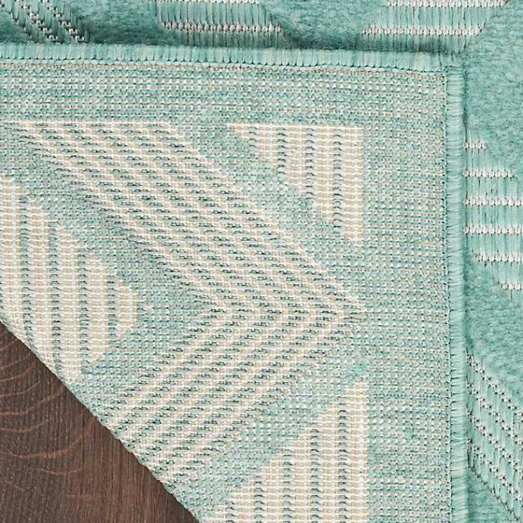 Kirklands Home Pastel Lime Diamond Outdoor Area Rug, 6x9 Green Sale