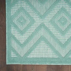 Kirklands Home Pastel Lime Diamond Outdoor Area Rug, 6x9 Green Sale