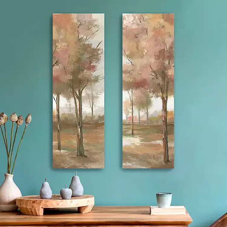 Kirklands Home Pastel Meadow Canvas Art Prints, Set of 2 Brown Hot