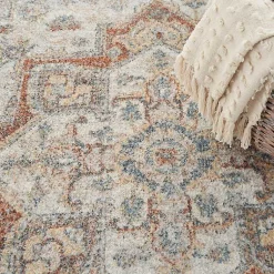 Kirklands Home Pastel Medallion Washable Area Rug, 5x7 Gray Best