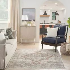 Kirklands Home Pastel Medallion Washable Area Rug, 5x7 Gray Best