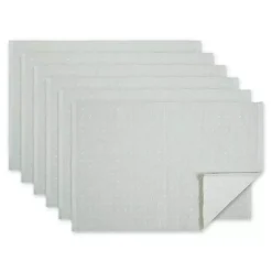 Kirklands Home Pastel Misty Dobby Placemats, Set of 6 Blue Hot