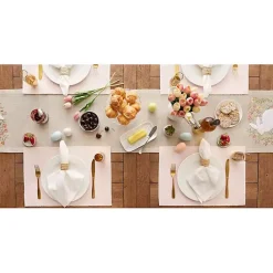 Kirklands Home Pastel Rose Dobby Placemats, Set of 6 Pink Hot
