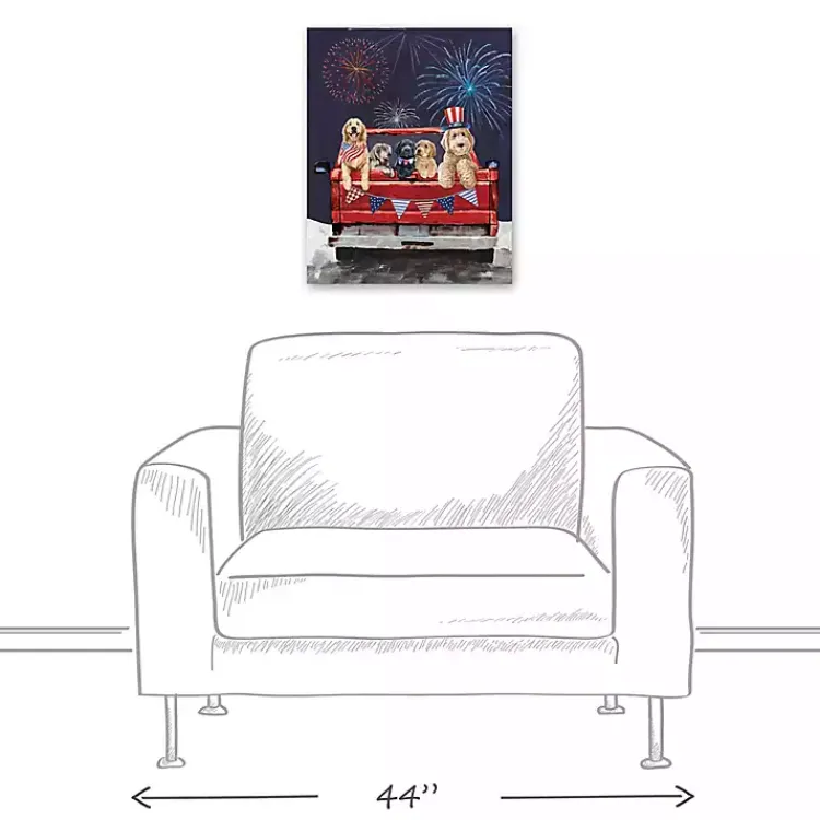 Kirklands Home Patriotic Puppy Pickup Canvas Art Print Online