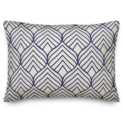 Kirklands Home Patterned Leaves Outdoor Pillow New