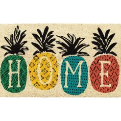 Kirklands Home Patterned Pineapples Home Coir Doormat New