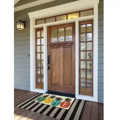 Kirklands Home Patterned Pineapples Home Coir Doormat New