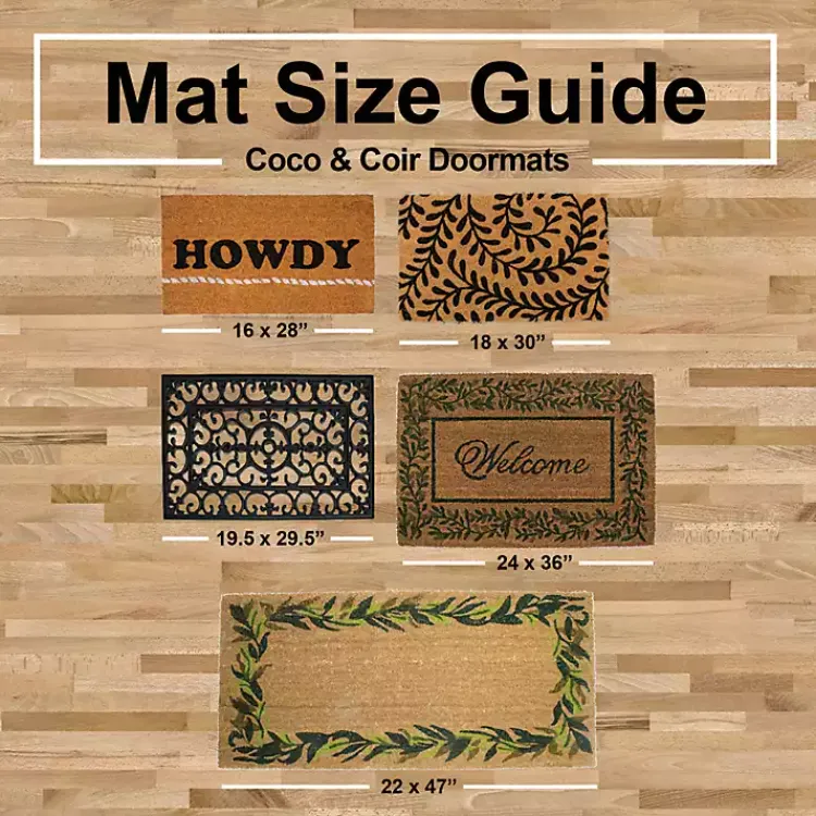 Kirklands Home Patterned Pineapples Home Coir Doormat New