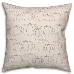 Fall>Kirklands Home Patterned Pumpkin Outdoor Throw Pillow Ivory