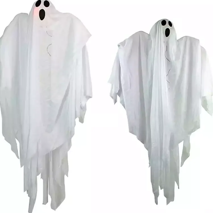 Halloween>Kirklands Home 6-pc. Pre-Lit Ghost Family Decoration White