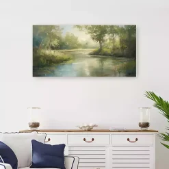 Kirklands Home Peaceful Currents Canvas Art Print Green Best