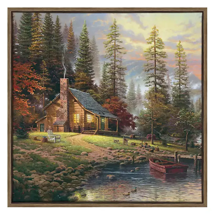 Kirklands Home Peaceful Retreat Framed Canvas Art Print Sale