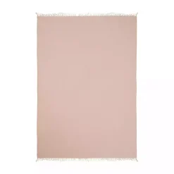 Blankets & Throws>Kirklands Home Peach Crinkled Cotton Fringe Throw Pink