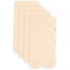 Kirklands Home Peach Scalloped Edge Napkins, Set of 4 Yellow Discount