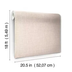 Kirklands Home Peach Textured Faux Fabric Peel & Stick Wallpaper Sale