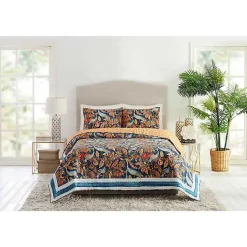 Kirklands Home Peacock Garden Full/Queen 3-pc. Quilt Set Orange Online