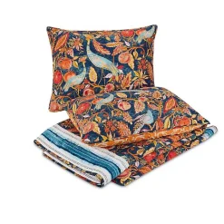 Kirklands Home Peacock Garden King 3-pc. Quilt Set Orange Hot