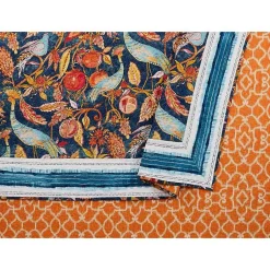 Kirklands Home Peacock Garden King 3-pc. Quilt Set Orange Hot