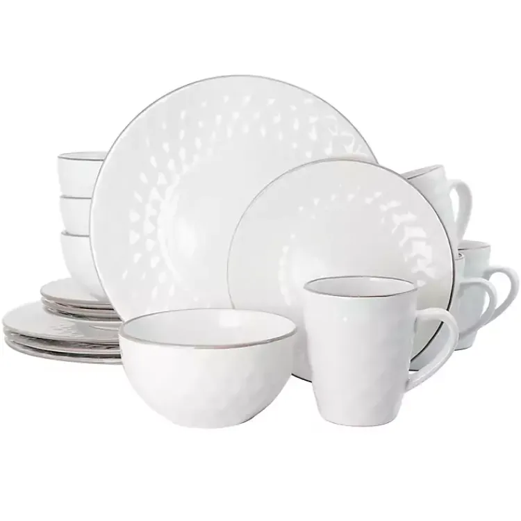 Kirklands Home Pearl Stoneware 16-pc. Dinnerware Set White Discount