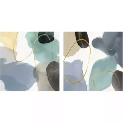 Kirklands Home Pebbled Harmony Giclee Canvas Art Print, Set of 2 Multi Best