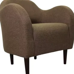 Kirklands Home Pecan Julian Upholstered Accent Chair Brown Discount