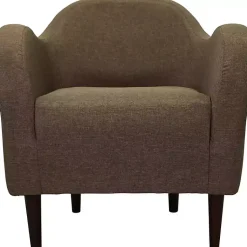 Kirklands Home Pecan Julian Upholstered Accent Chair Brown Discount