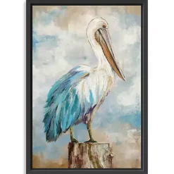 Kirklands Home Pelican Perch Framed Canvas Art Print, 24x36 in. Hot