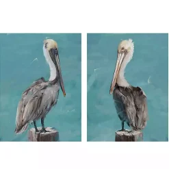 Kirklands Home Pelican Perch I & II Canvas Art Prints, Set of 2 Discount