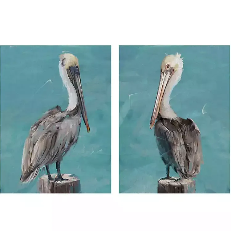 Kirklands Home Pelican Perch I & II Canvas Art Prints, Set of 2 Discount