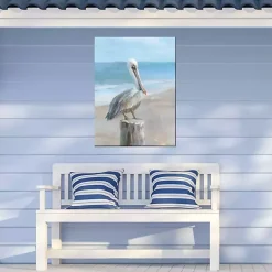 Kirklands Home Pelican Portrait Outdoor Canvas Art Print Blue Online