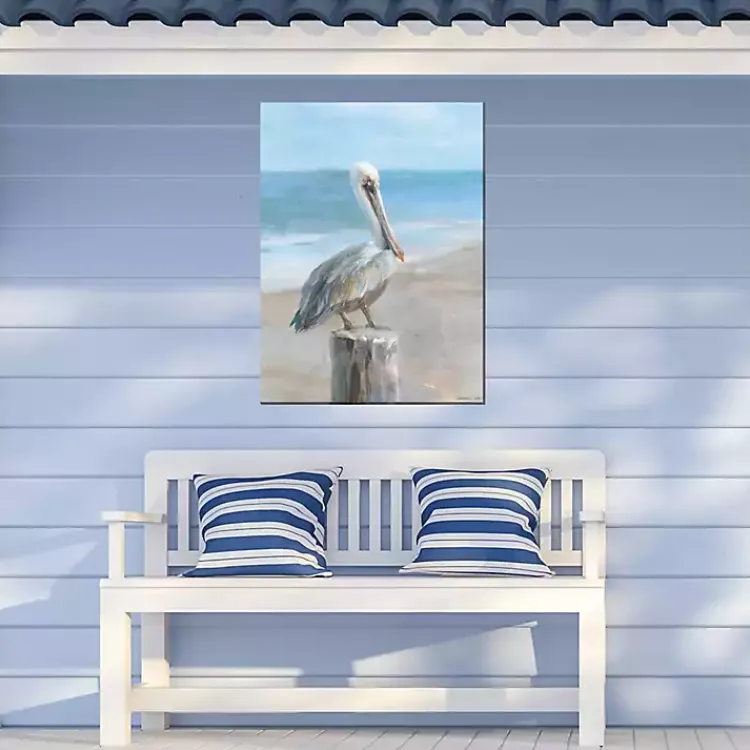 Kirklands Home Pelican Portrait Outdoor Canvas Art Print Blue Online