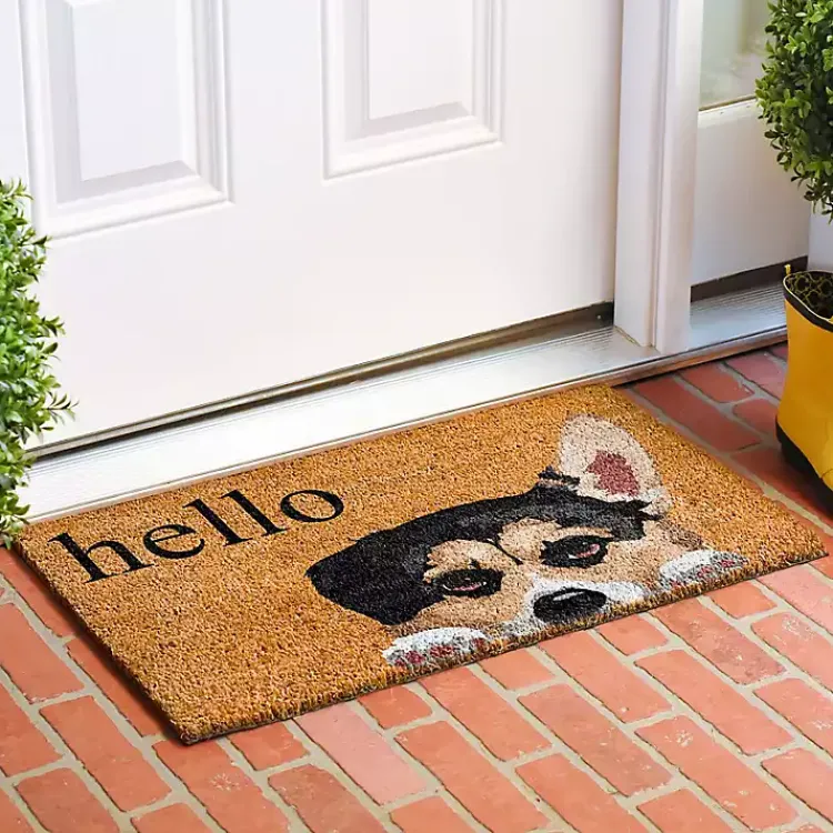 Kirklands Home Pembroke Welsh Corgi Hello Doormat Discount