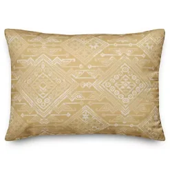 Pillows>Kirklands Home Persian Medallion Indoor/Outdoor Lumbar Pillow Yellow