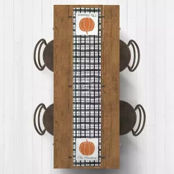 Kirklands Home Personalized Black and White Plaid Table Runner Hot