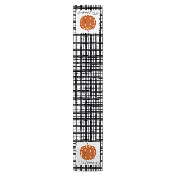 Kirklands Home Personalized Black and White Plaid Table Runner Hot