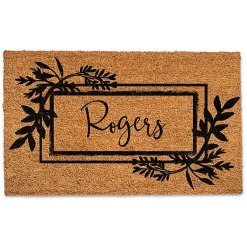 Kirklands Home Personalized Botanical Border Doormat Hot