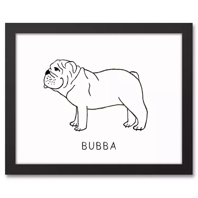 Kirklands Home Personalized Bulldog Framed Wall Plaque Sale