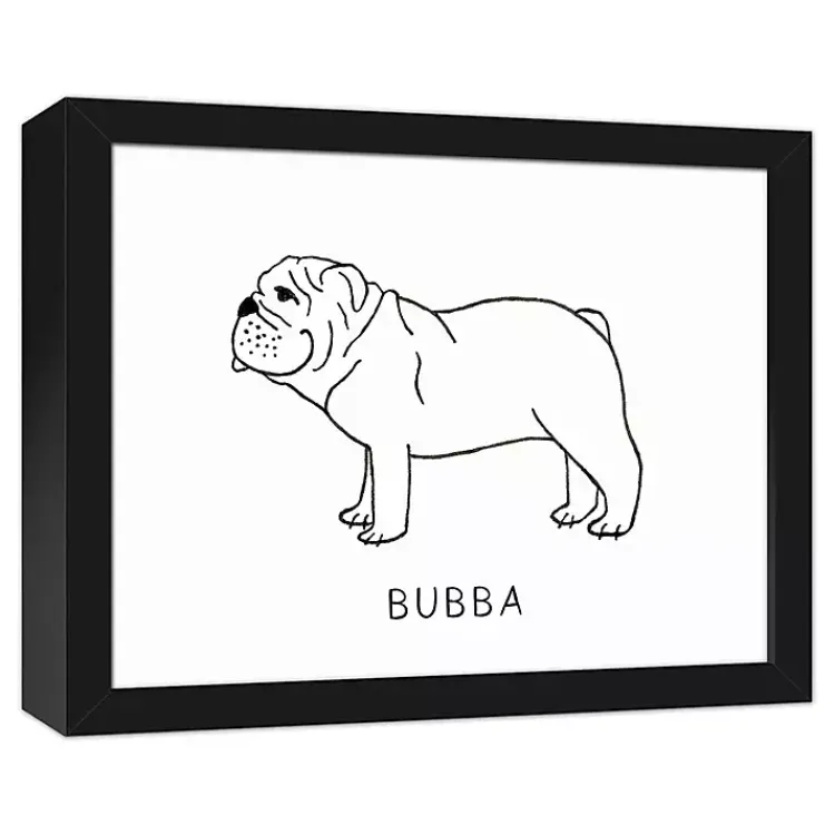 Kirklands Home Personalized Bulldog Framed Wall Plaque Sale