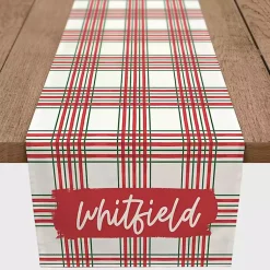 Christmas Dining & Entertaining>Kirklands Home Personalized Christmas Plaid Table Runner, 72 in.