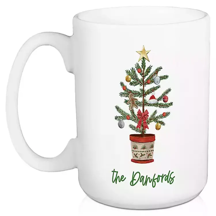 Christmas Dining & Entertaining>Kirklands Home Personalized Christmas Tree Mugs, Set of 2