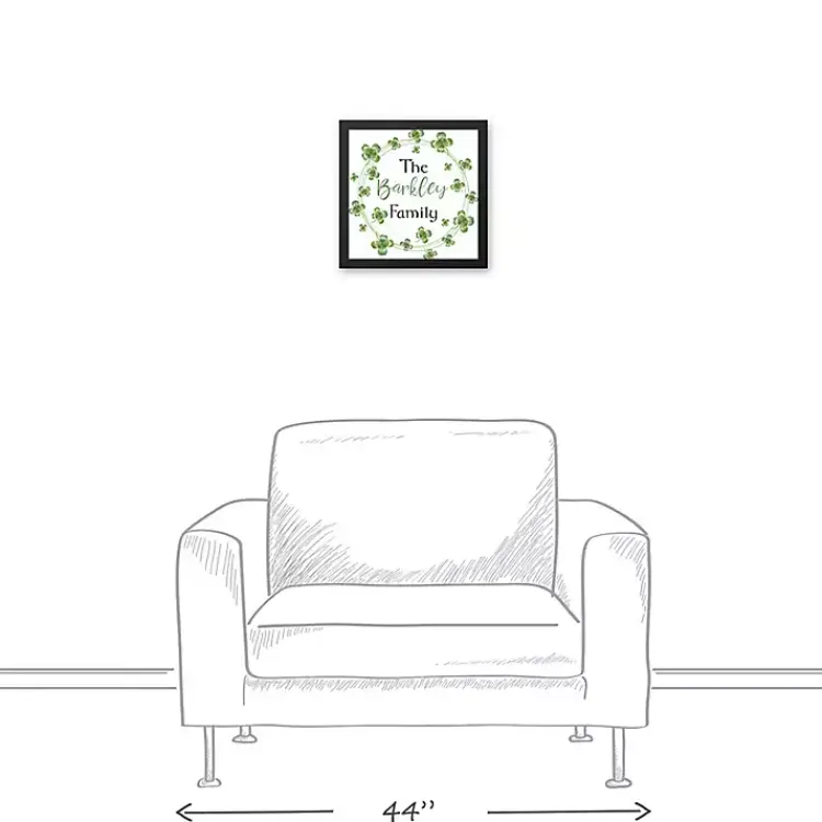 St Patricks Day Decorations>Kirklands Home Personalized Clover Wreath Framed Art Print