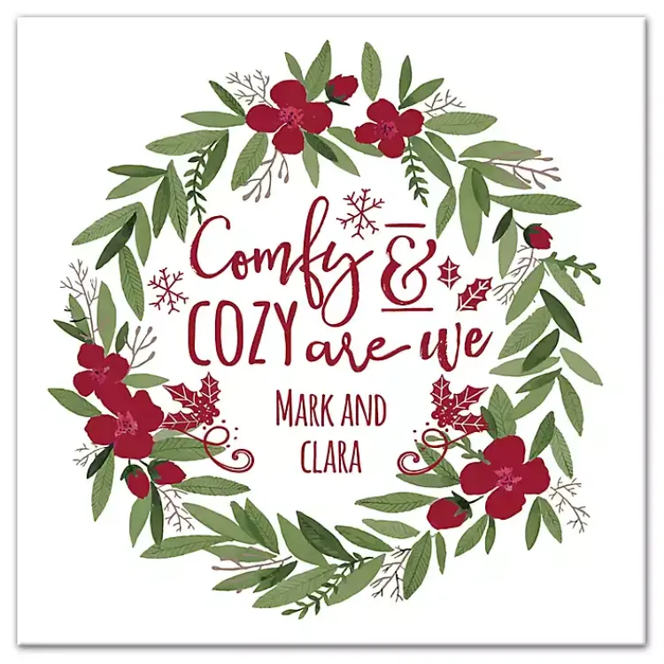 Christmas Art & Wall Decor>Kirklands Home Personalized Comfy & Cozy Are We Wall Plaque