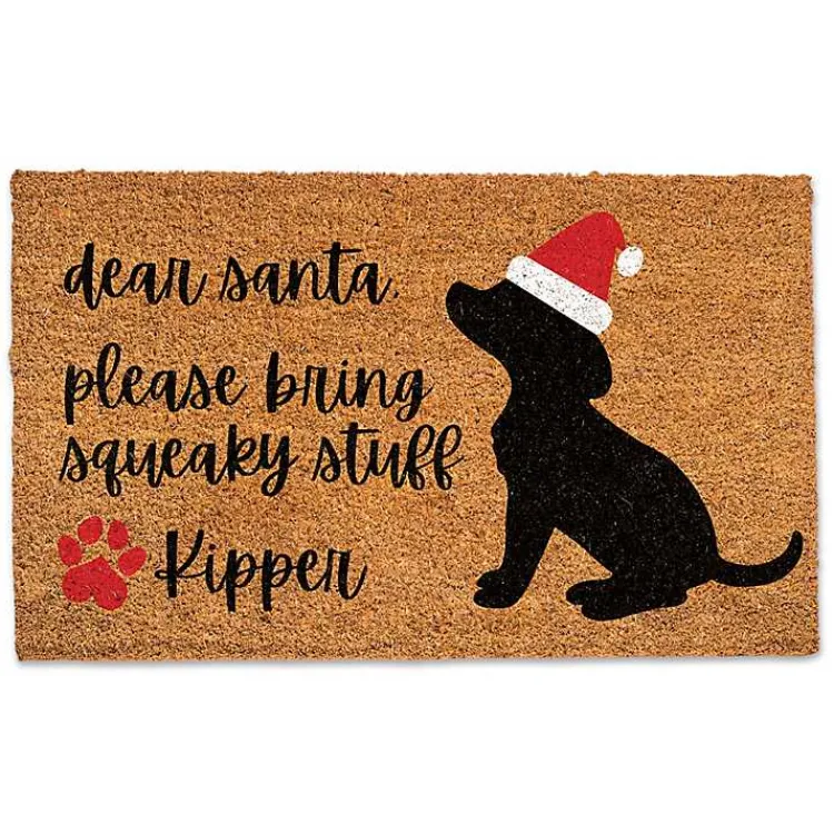 Outdoor Christmas Decorations>Kirklands Home Personalized Dear Santa Bring Toys Doormat Brown
