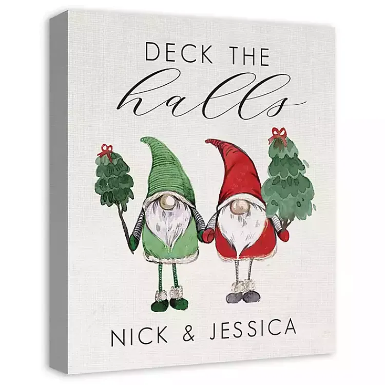 Christmas Art & Wall Decor>Kirklands Home Personalized Deck the Halls Gnome Wall Plaque