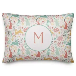 Easter Decorations>Kirklands Home Personalized Easter Bunny Pattern Outdoor Pillow