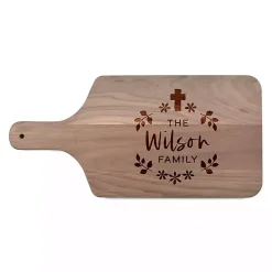 Easter Decorations>Kirklands Home Personalized Easter Cross Walnut Serving Board Brown