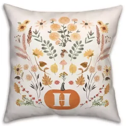 Fall>Kirklands Home Personalized Fall Floral Indoor/Outdoor Pillow Orange